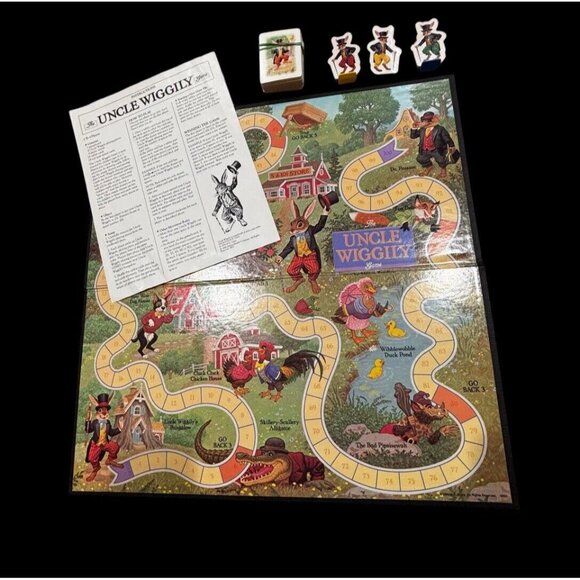 Vintage The Uncle Wiggily Rabbit 1988 Kids Board Game Manual 80s Retro Gift - Picture 1 of 14